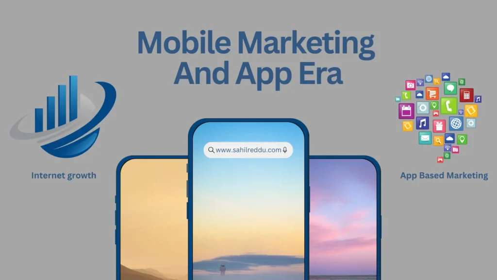 image of mobile marketing and app era including internet growth and app based marketing